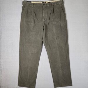 Banana Republic Brushed Traveler Pants 42x34‎ Moleskin Pleat Tapered Relaxed NWT